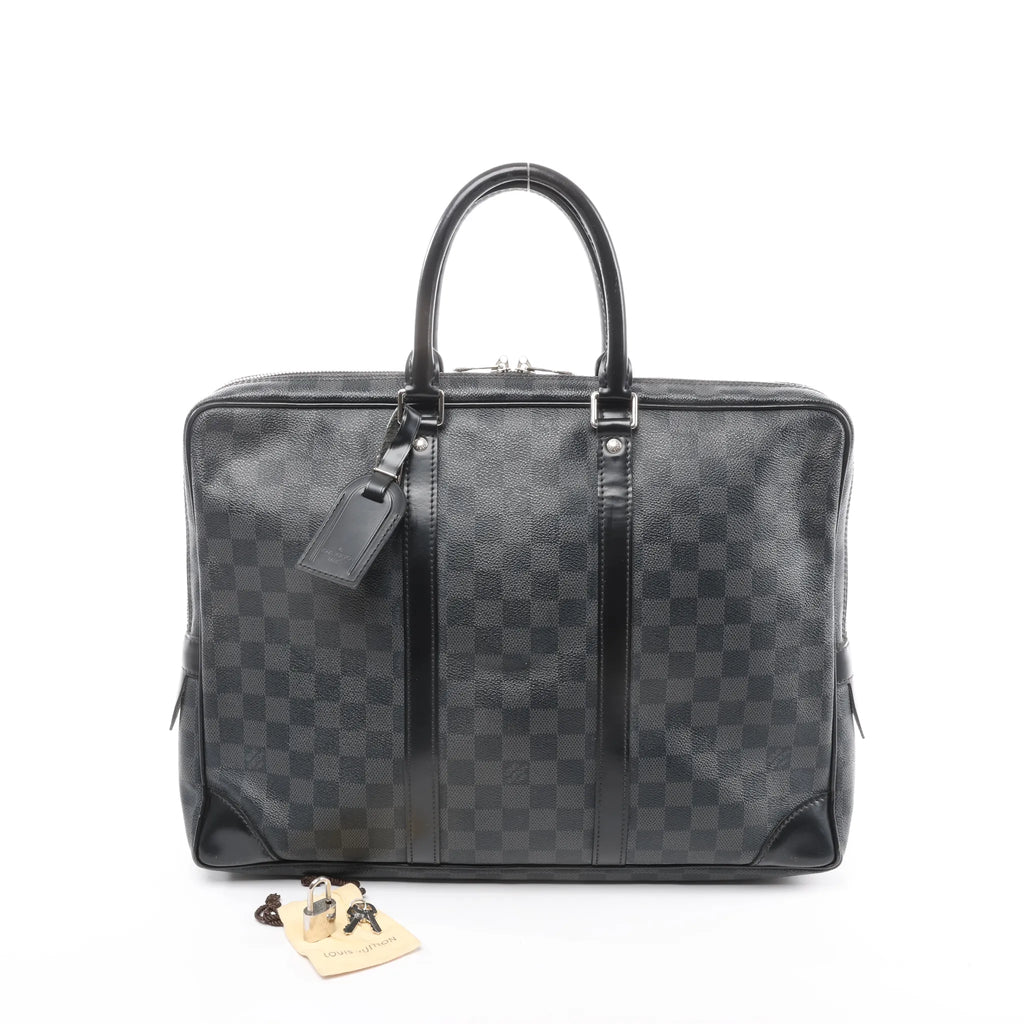 Louis Vuitton Porte Document Voyages Damier Graphite Handbag in Black N41125