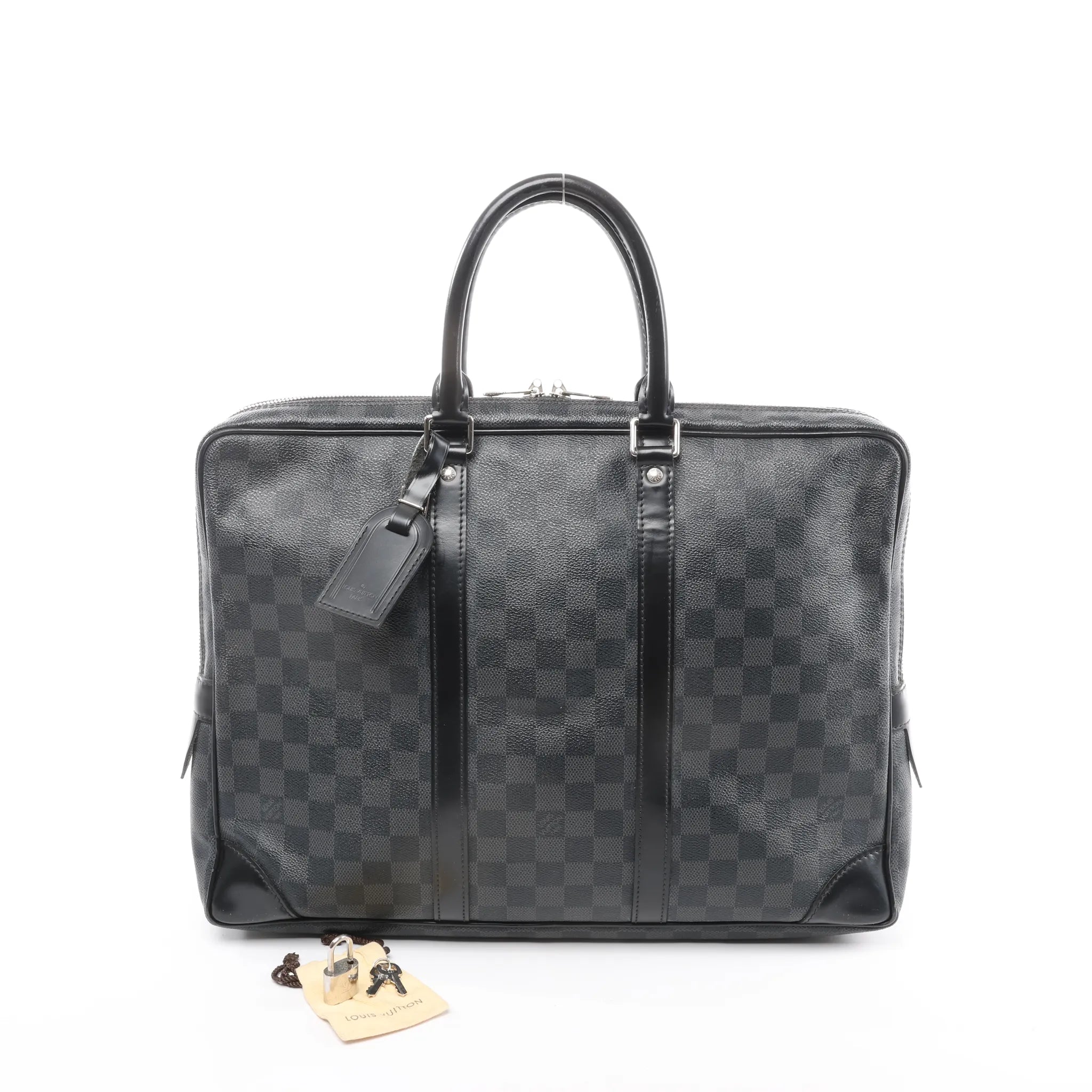 Louis Vuitton Porte Document Voyages Damier Graphite Handbag in Black N41125