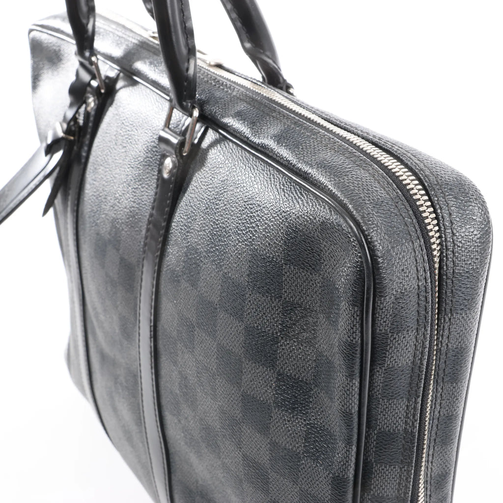 Louis Vuitton Porte Document Voyages Damier Graphite Handbag in Black N41125