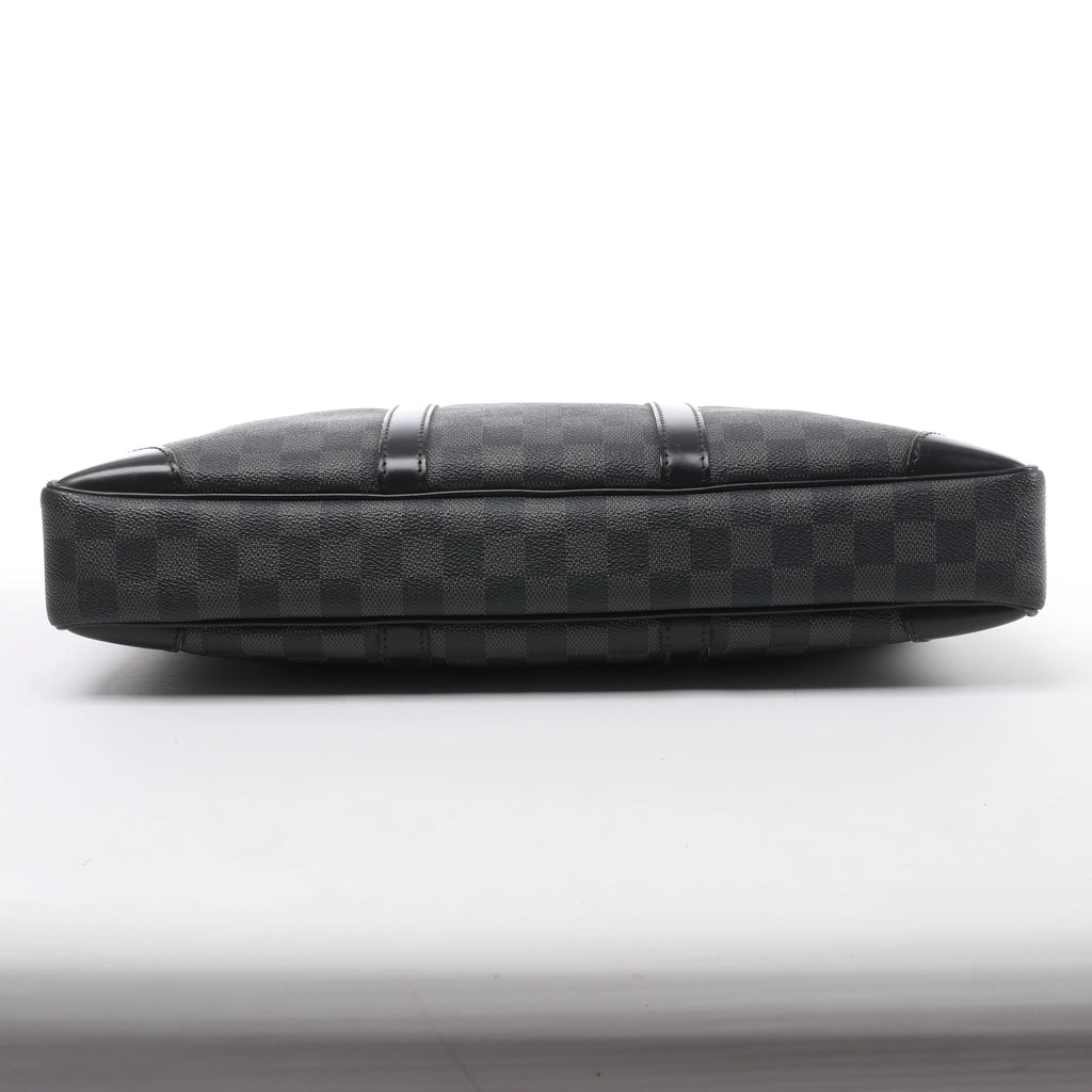 Bolso Louis Vuitton Porte Documents Voyages Damier Graphite en gris oscuro N41125