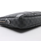 Bolso Louis Vuitton Porte Documents Voyages Damier Graphite en gris oscuro N41125