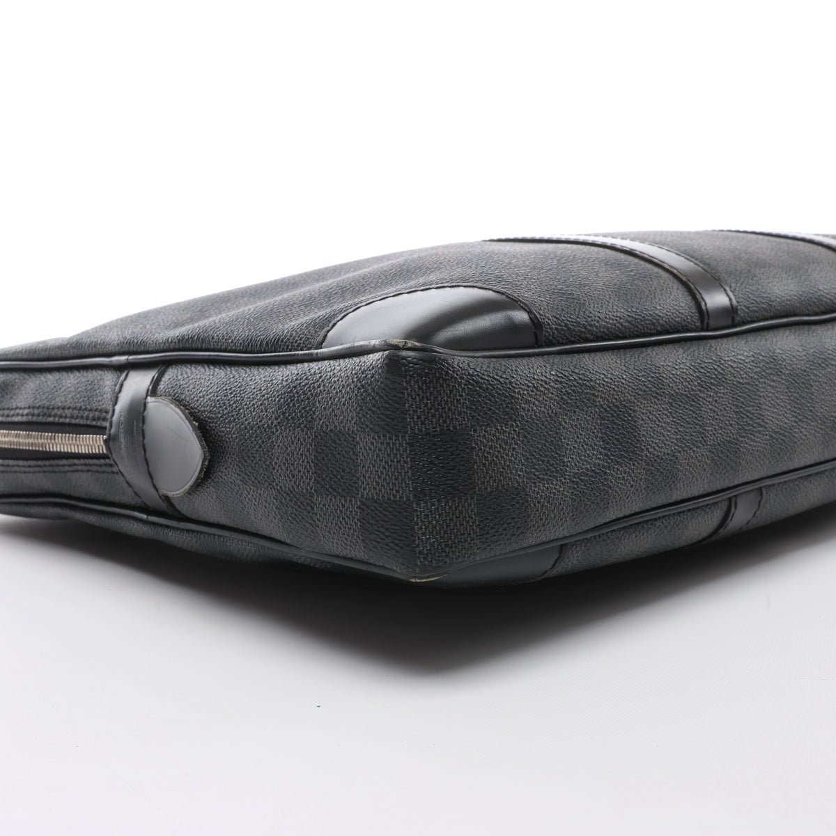 Bolso Louis Vuitton Porte Documents Voyages Damier Graphite en gris oscuro N41125