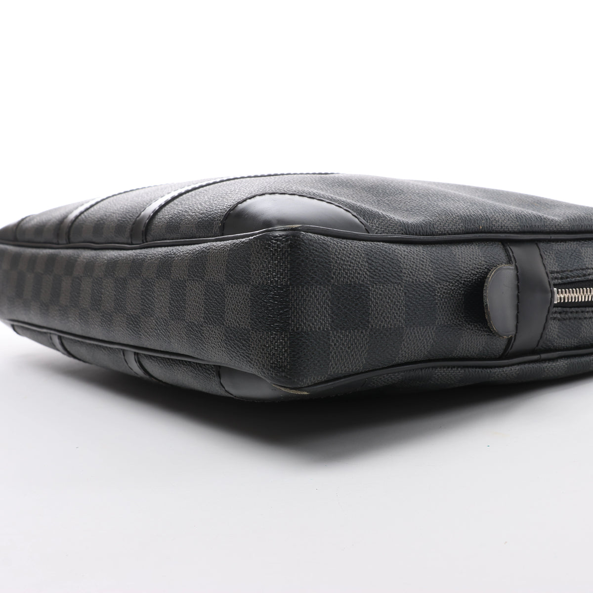 Bolso Louis Vuitton Porte Documents Voyages Damier Graphite en gris oscuro N41125