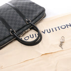 Bolso Louis Vuitton Porte Documents Voyages Damier Graphite en gris oscuro N41125