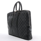 Bolso Louis Vuitton Porte Documents Voyages Damier Graphite en gris oscuro N41125