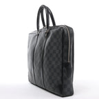 Bolso Louis Vuitton Porte Documents Voyages Damier Graphite en gris oscuro N41125
