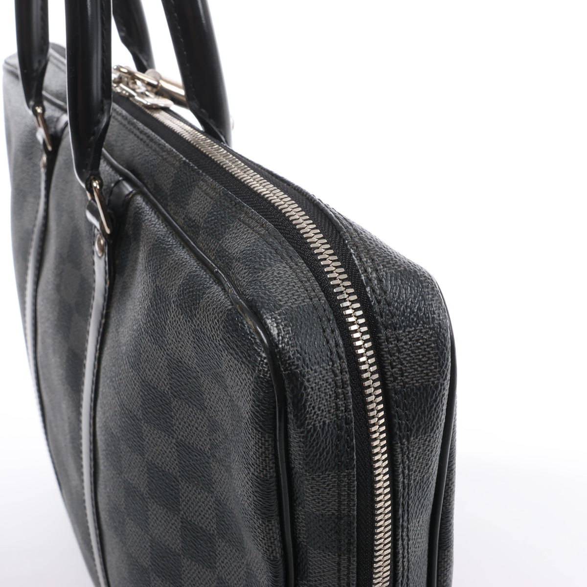Bolso Louis Vuitton Porte Documents Voyages Damier Graphite en gris oscuro N41125