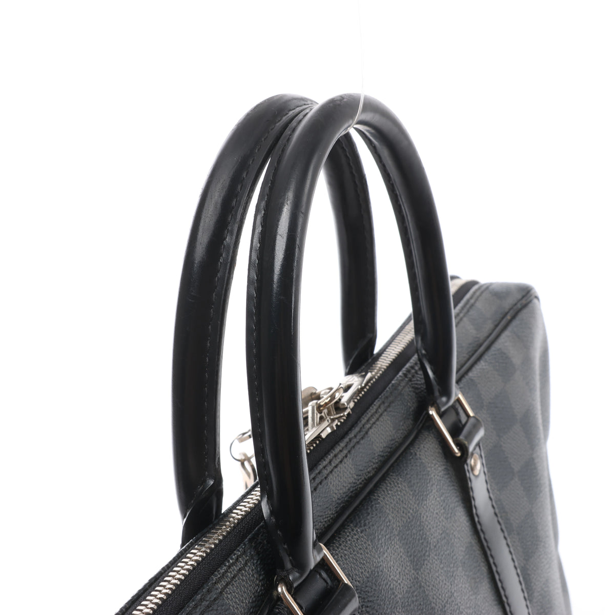 Bolso Louis Vuitton Porte Documents Voyages Damier Graphite en gris oscuro N41125