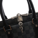Bolso Louis Vuitton Porte Documents Voyages Damier Graphite en gris oscuro N41125