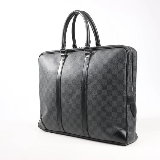Louis Vuitton Porte Documents Voyages Damier Graphite Handbag in Dark Gray N41125