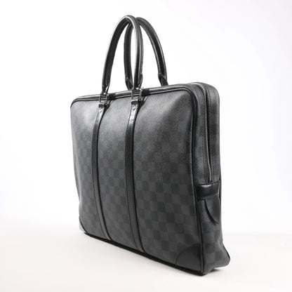 Louis Vuitton Porte Documents Voyages Damier Graphite Handbag in Dark Gray N41125