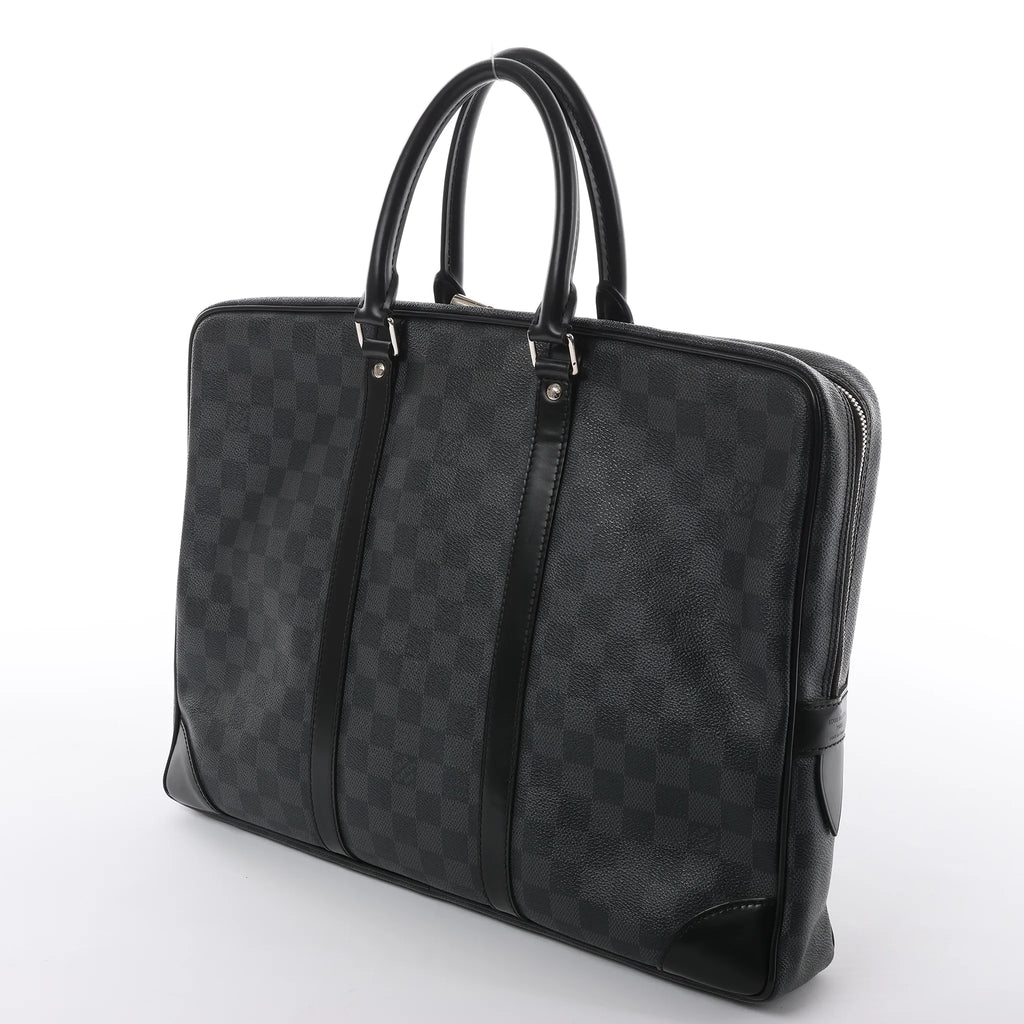 Louis Vuitton Porte Documents Voyages Damier Graphite Handbag in Dark Gray N41125