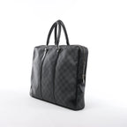 Bolso Louis Vuitton Porte Documents Voyages Damier Graphite en gris oscuro N41125