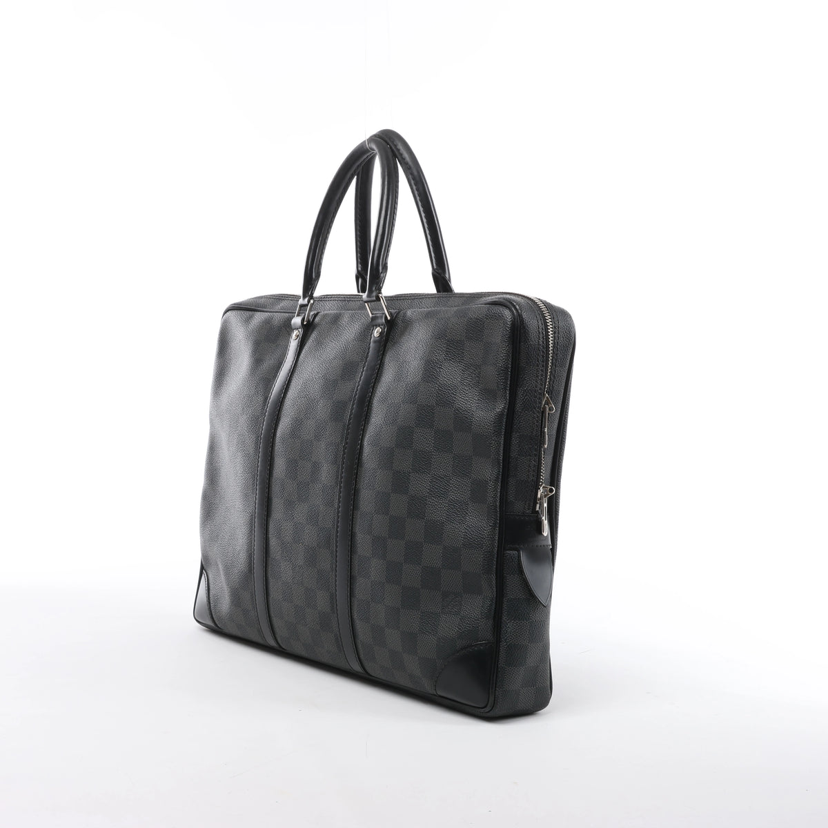 Bolso Louis Vuitton Porte Documents Voyages Damier Graphite en gris oscuro N41125
