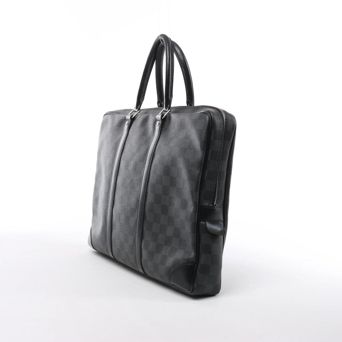 Bolso Louis Vuitton Porte Documents Voyages Damier Graphite en gris oscuro N41125