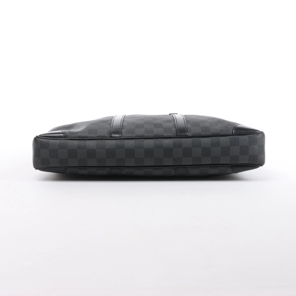 Bolso Louis Vuitton Porte Documents Voyages Damier Graphite en gris oscuro N41125