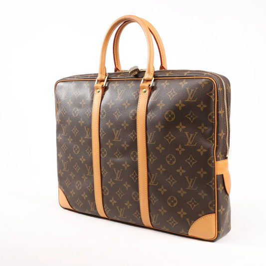 Louis Vuitton Monogram Porte Documents Voyage Handbag in Brown M53361