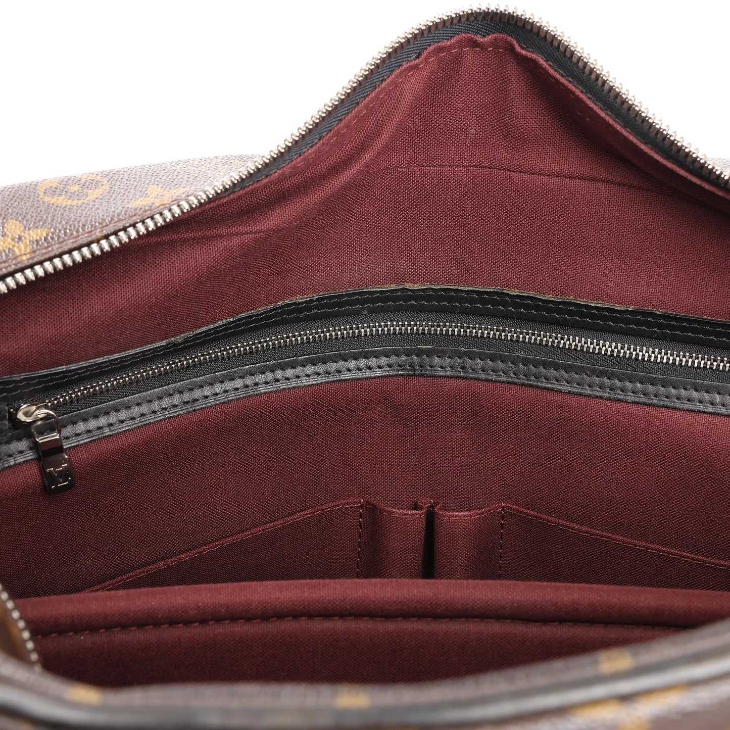 Louis Vuitton Monogram Macassar Porte Document Voyages Handbag in Brown M40224