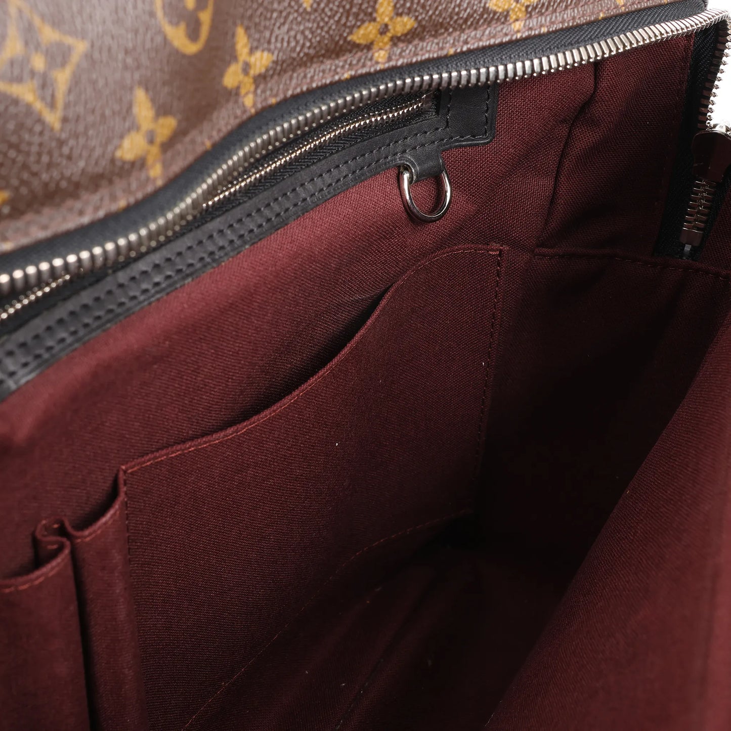 Louis Vuitton Monogram Macassar Porte Document Voyages Handbag in Brown M40224