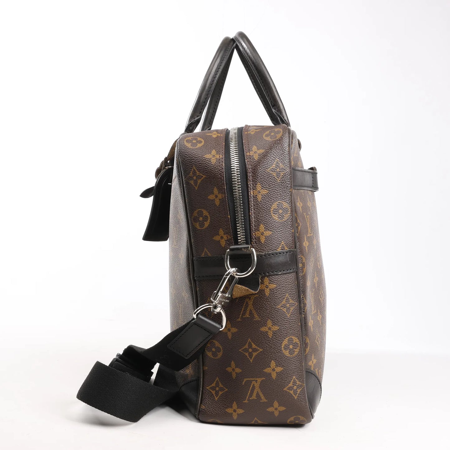 Louis Vuitton Monogram Macassar Porte Document Voyages Handbag in Brown M40224