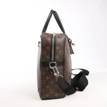 Louis Vuitton Monogram Macassar Porte Document Voyages Handbag in Brown M40224