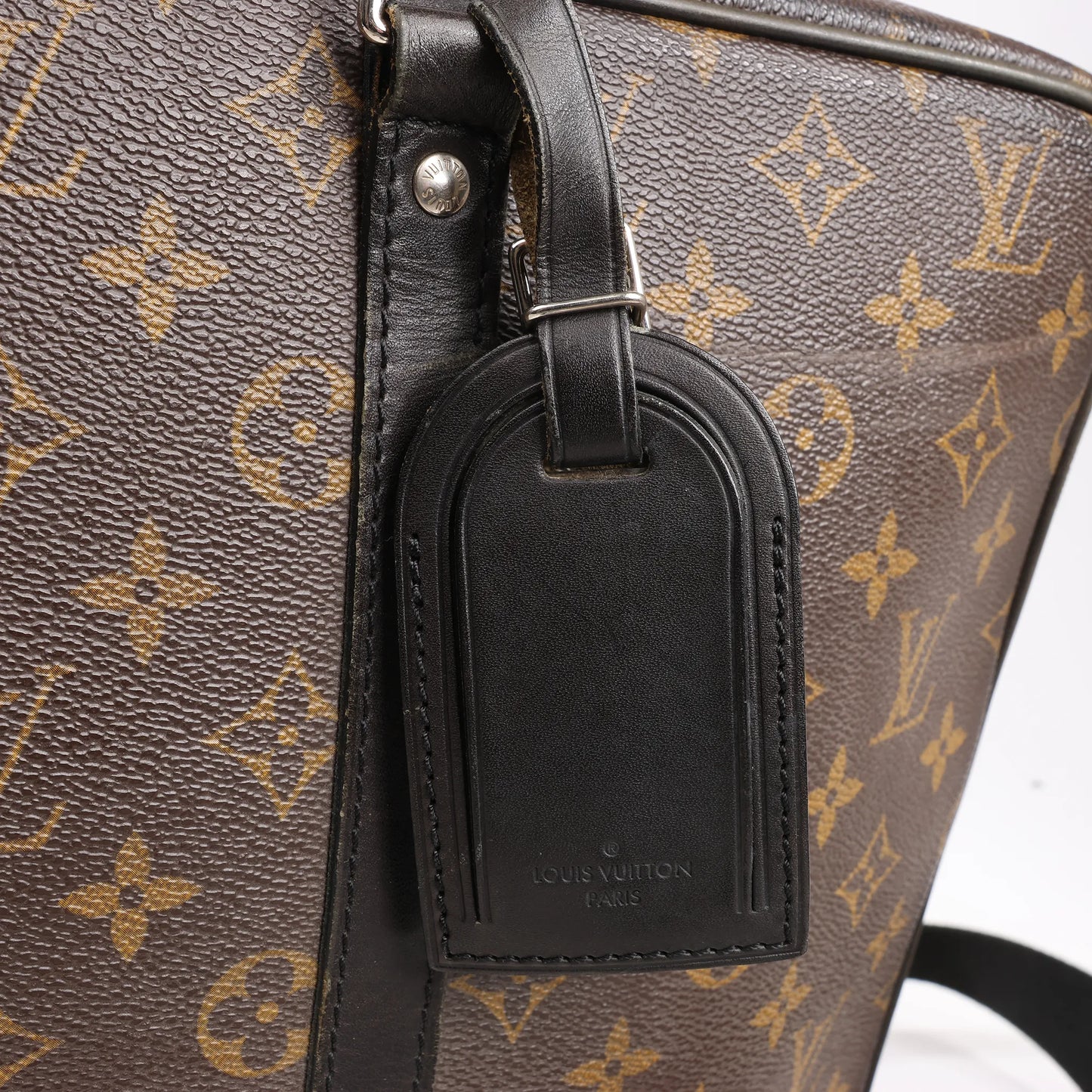 Louis Vuitton Monogram Macassar Porte Document Voyages Handbag in Brown M40224