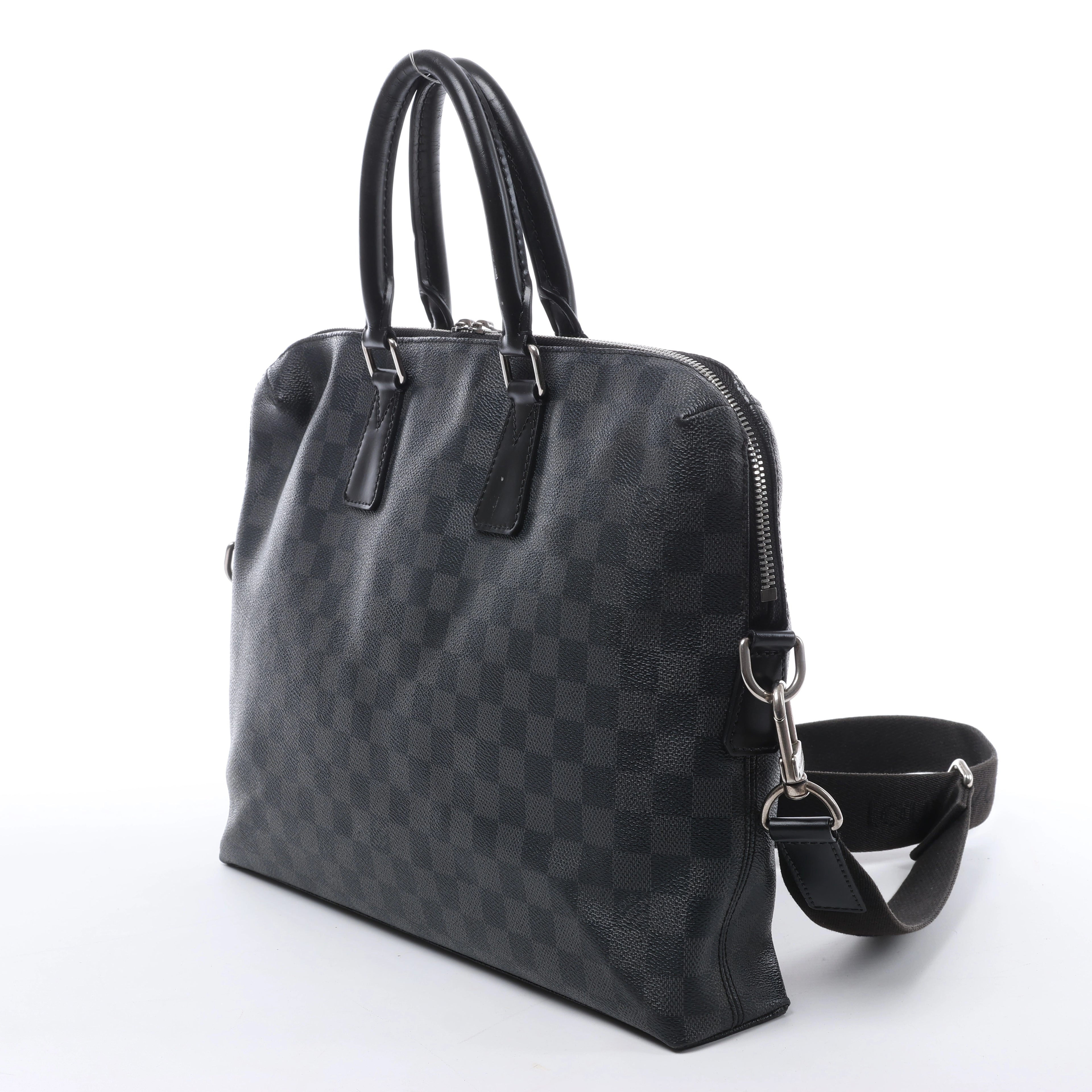 Louis Vuitton Porte Documents Jour Damier Graphite 2Way Handbag in Black N48224