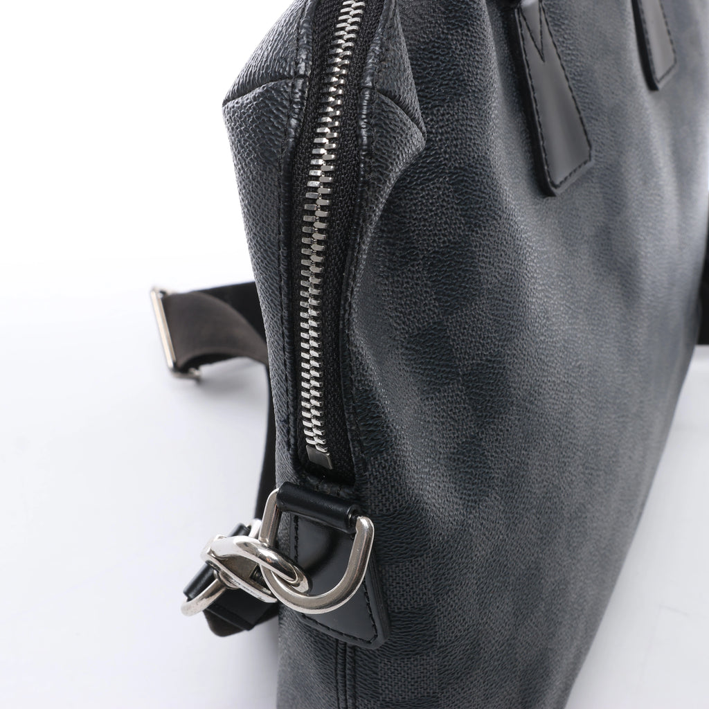 Louis Vuitton Porte Documents Jour Damier Graphite 2Way Handbag in Black N48224