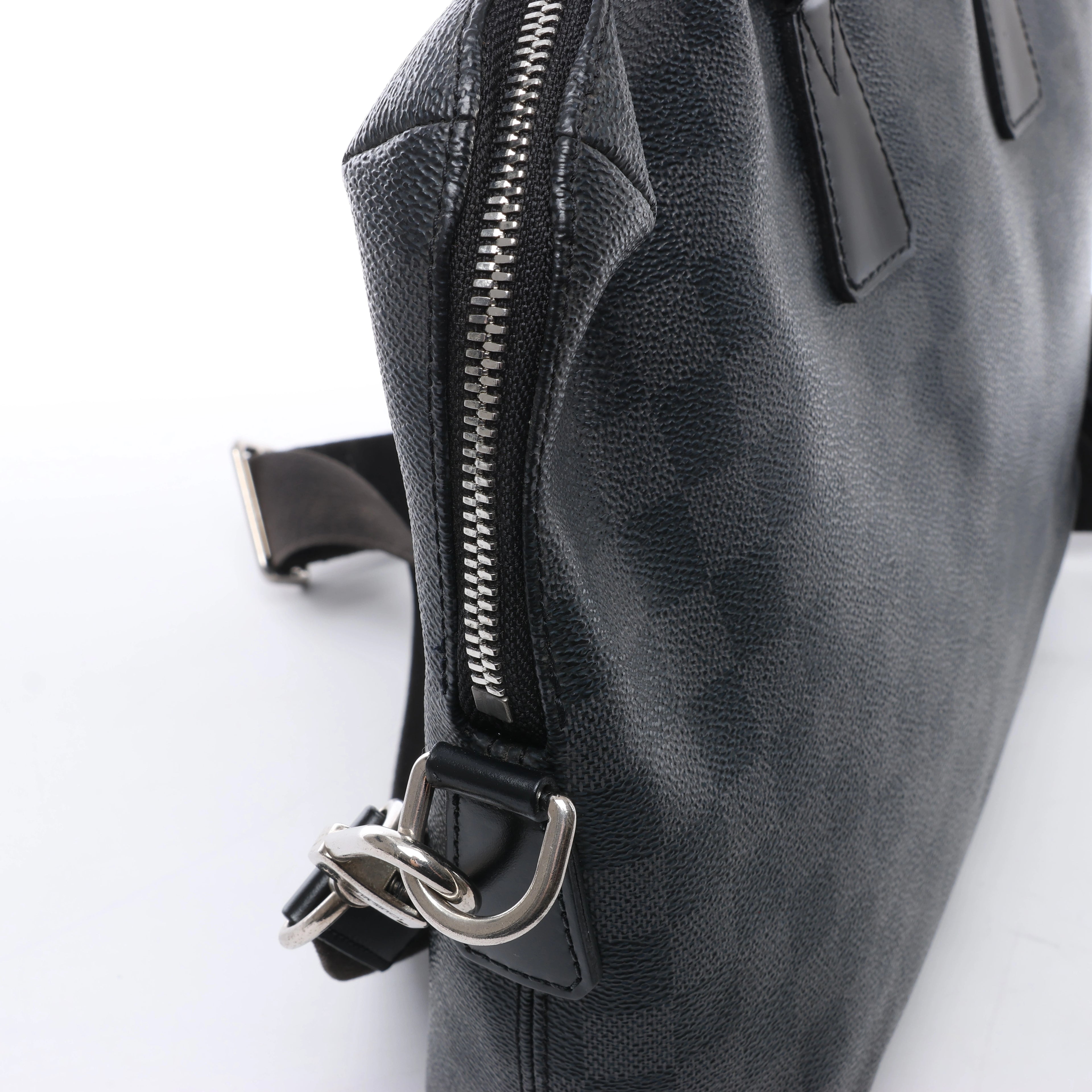 Louis Vuitton Porte Documents Jour Damier Graphite 2Way Handbag in Black N48224