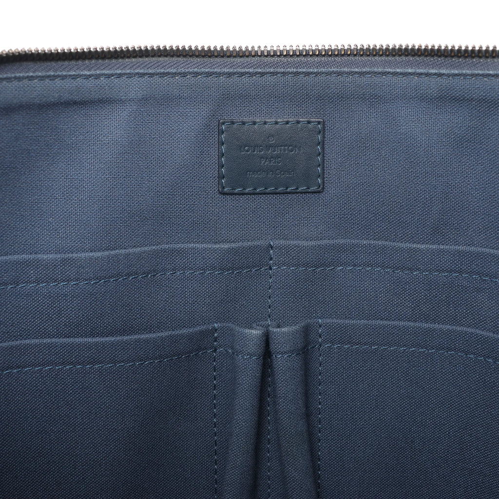 Louis Vuitton Porte-Documents Jour Damier Infini Handbag in Navy Blue N41327