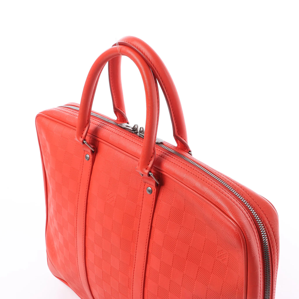 Louis Vuitton Porte Documents Voyages Damier Infini Handbag in Red M56004