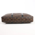 Louis Vuitton Porte Document Voyages PM Monogram Macassar Handbag in Brown M52005