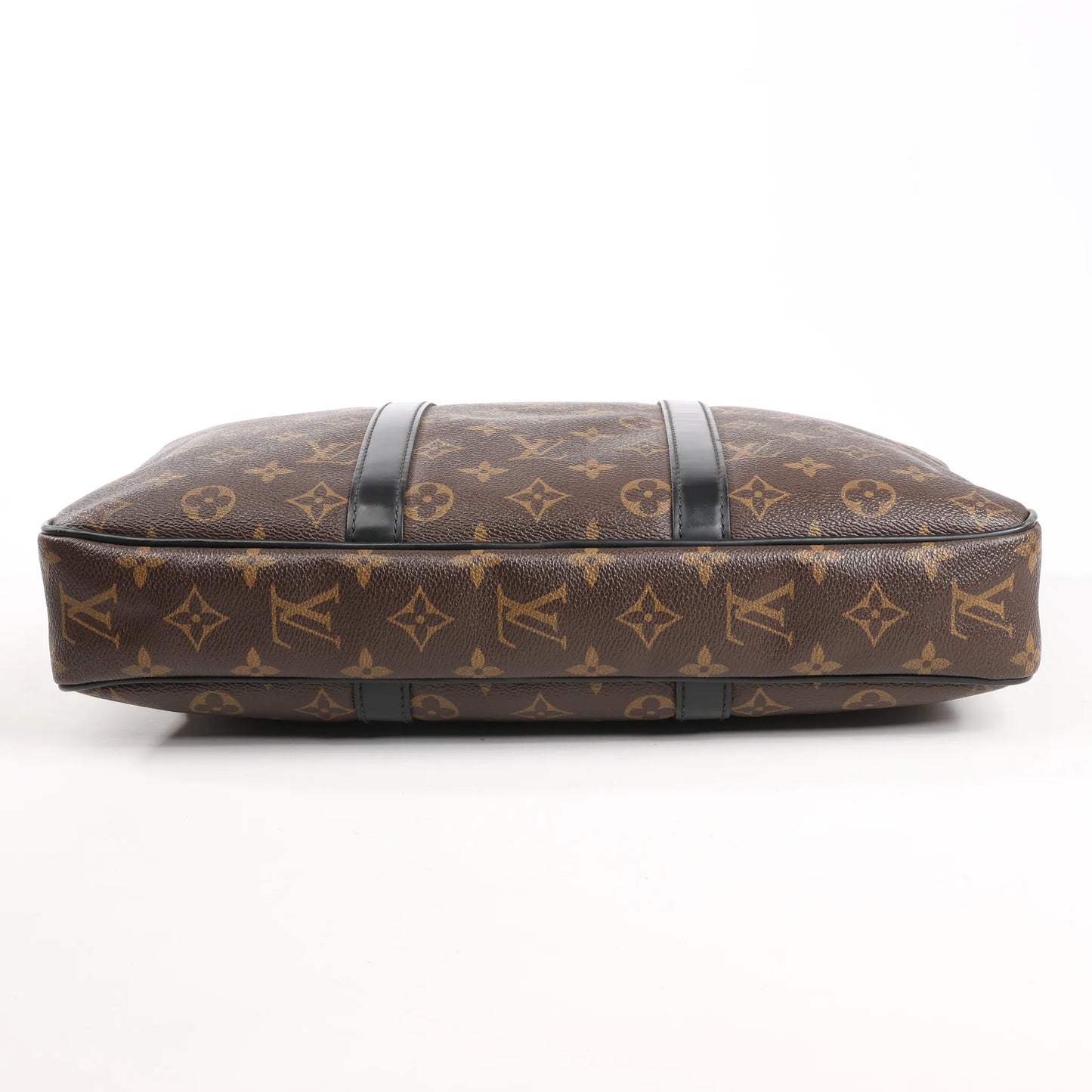 Louis Vuitton Porte Document Voyages PM Monogram Macassar Handbag in Brown M52005