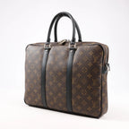 Louis Vuitton Damier Ebene Porte Documents Voyages PM Handbag in Brown M52005