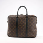 Louis Vuitton Damier Ebene Porte Documents Voyages PM Handbag in Brown M52005