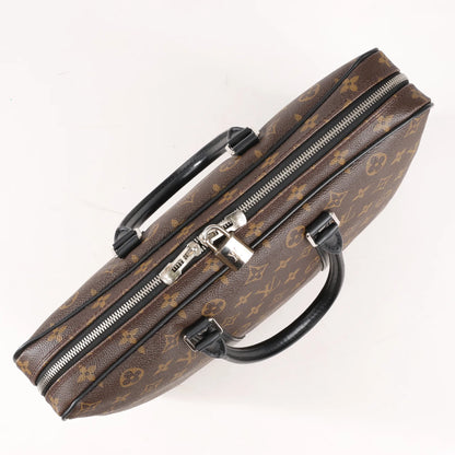 Louis Vuitton Damier Ebene Porte Documents Voyages PM Handbag in Brown M52005