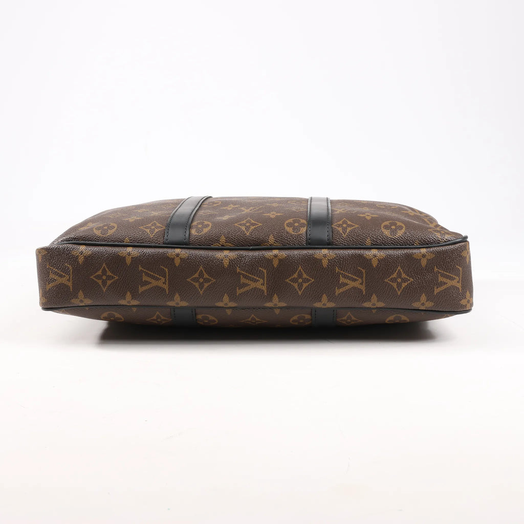 Louis Vuitton Damier Ebene Porte Documents Voyages PM Handbag in Brown M52005
