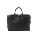 Black Louis Vuitton Epi leather briefcase with top handles, double-zip closure, and embossed Louis Vuitton Paris logo on the front panel.