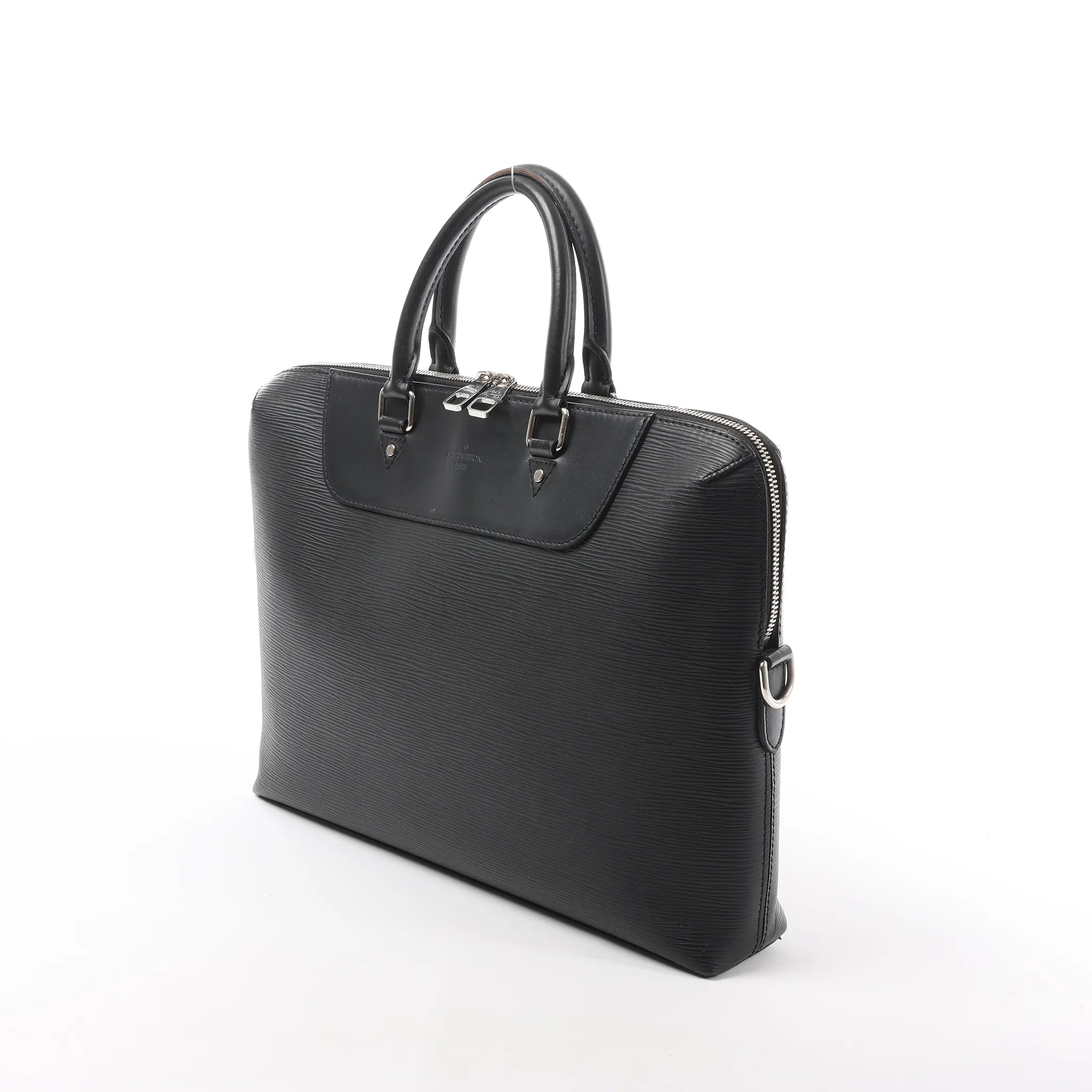 Louis Vuitton Porte Documents Jules Epi Leather Handbag in Black M50163