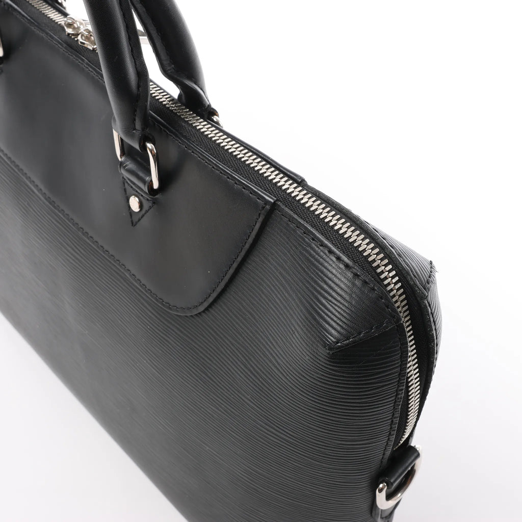 Louis Vuitton Porte Documents Jules Epi Leather Handbag in Black M50163