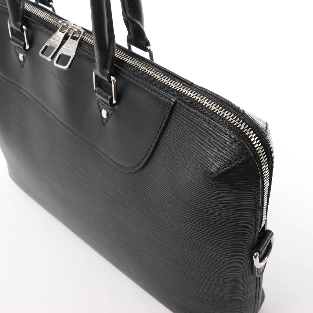 Louis Vuitton Porte Documents Jules Epi Leather Handbag in Black M50163
