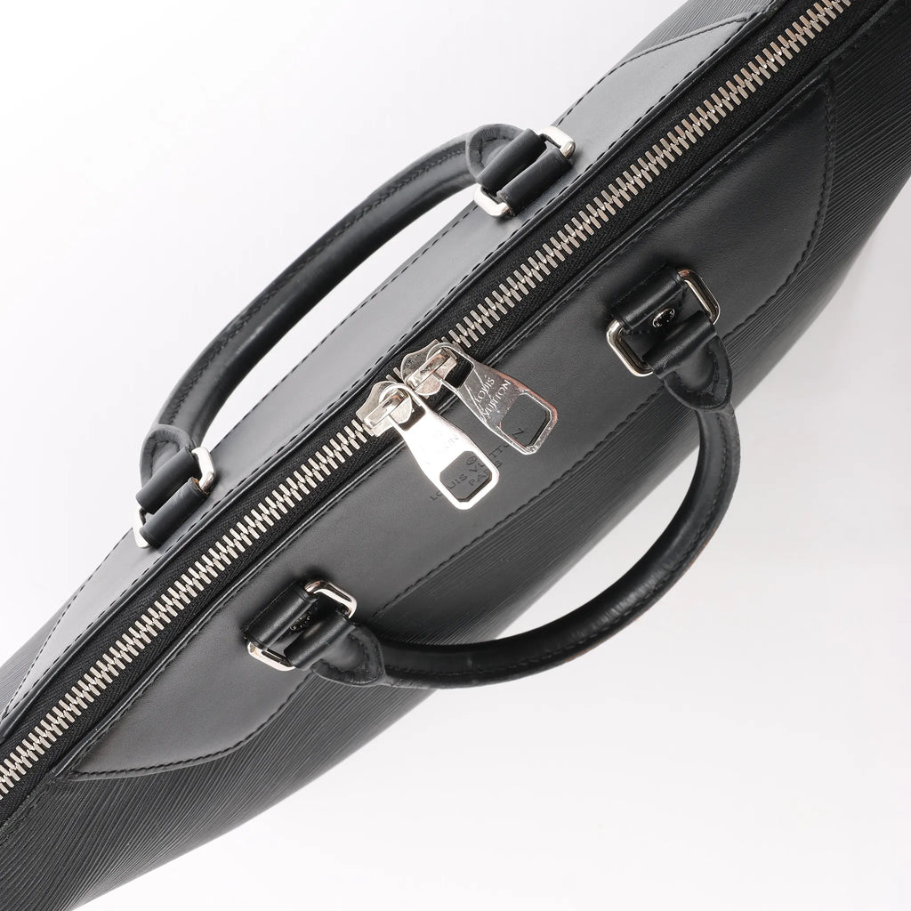 Louis Vuitton Porte Documents Jules Epi Leather Handbag in Black M50163