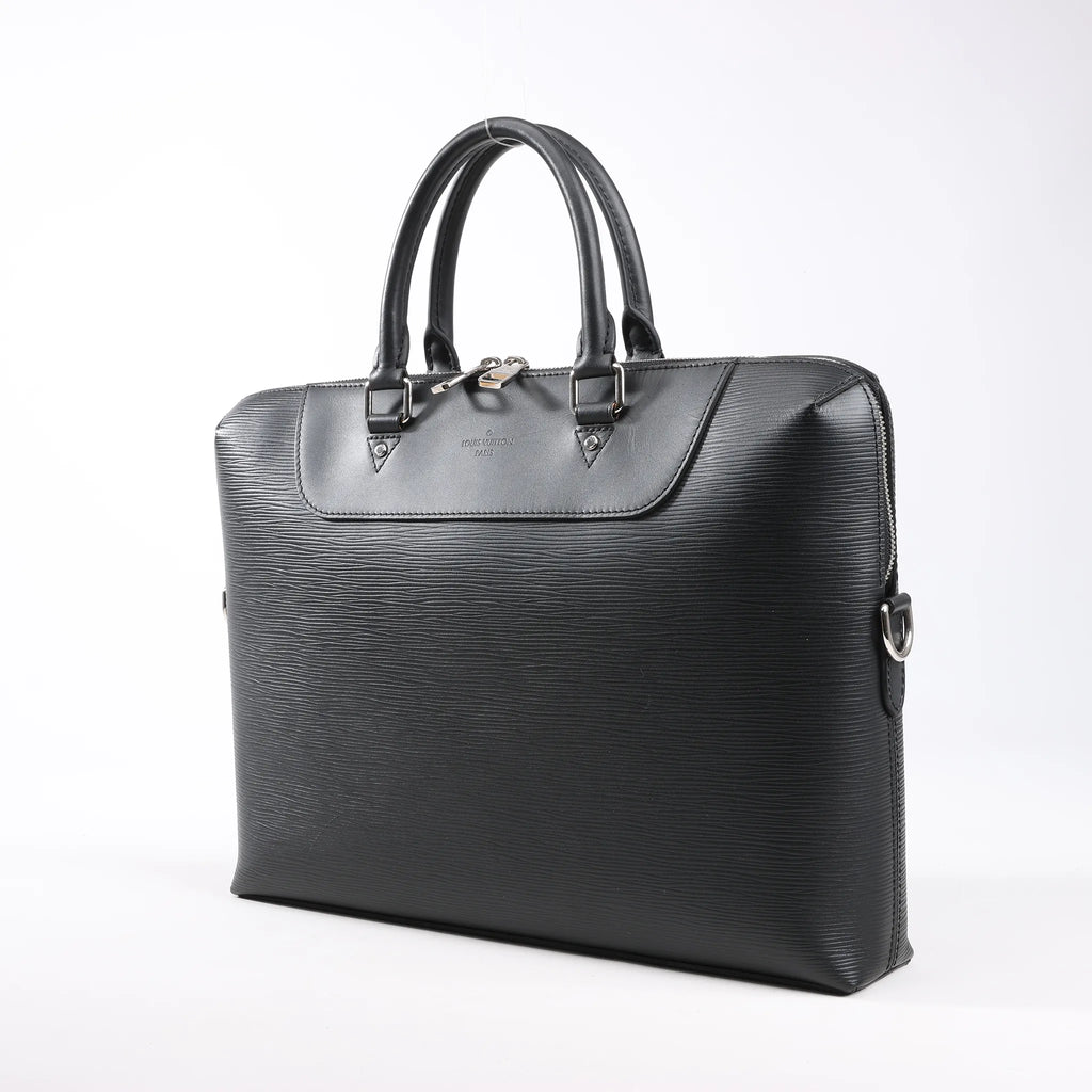 Louis Vuitton Epi Leather Porte Documents Jules Handbag in Black M50163