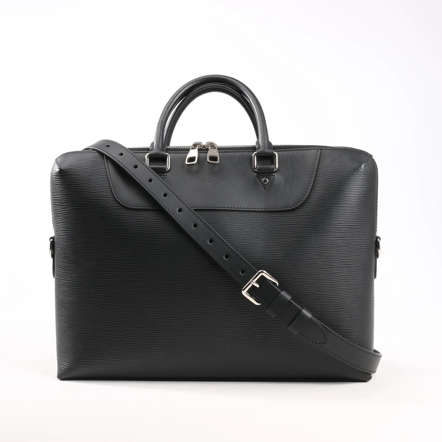 Louis Vuitton Epi Leather Porte Documents Jules Handbag in Black M50163