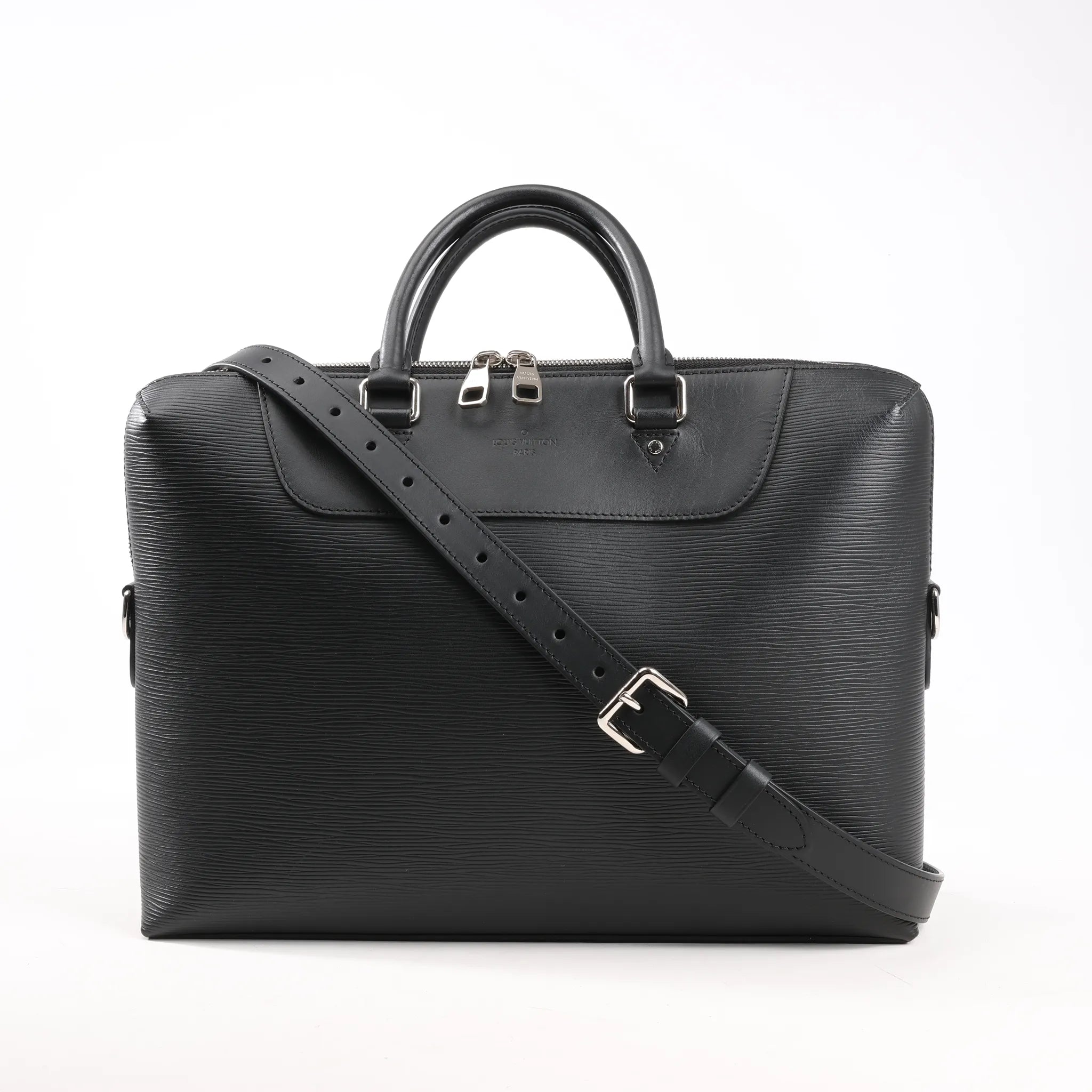 Louis Vuitton Epi Leather Porte Documents Jules Handbag in Black M50163