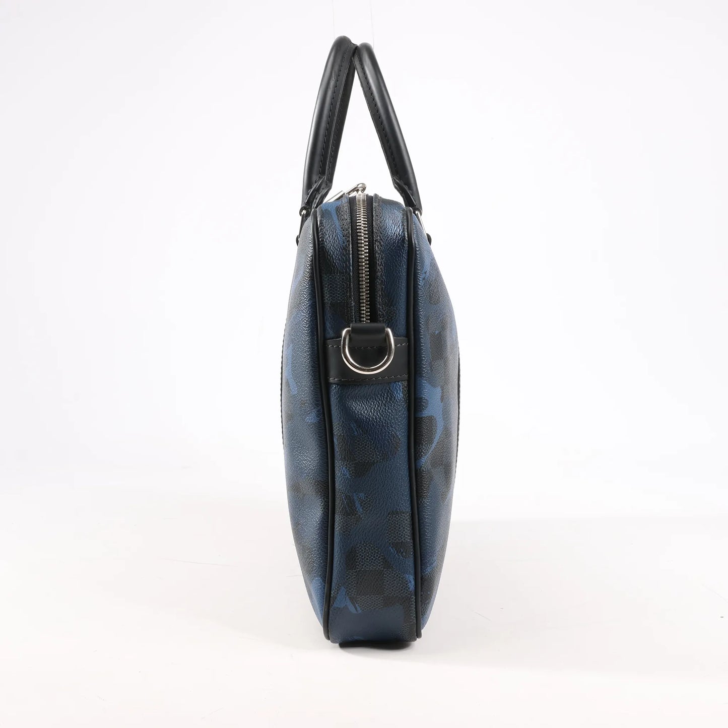 Louis Vuitton Cobalt Camouflage Porte Documents Voyages PM Handtasche in Marineblau x Schwarz N41507