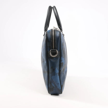 Louis Vuitton Cobalt Camouflage Porte Documents Voyages PM Handtasche in Marineblau x Schwarz N41507