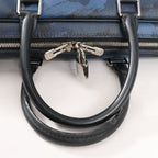 Louis Vuitton Cobalt Camouflage Porte Documents Voyages PM Handbag in Navy Blue x Black N41507