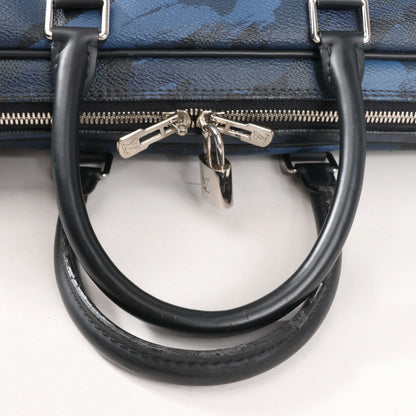 Louis Vuitton Cobalt Camouflage Porte Documents Voyages PM Handtasche in Marineblau x Schwarz N41507
