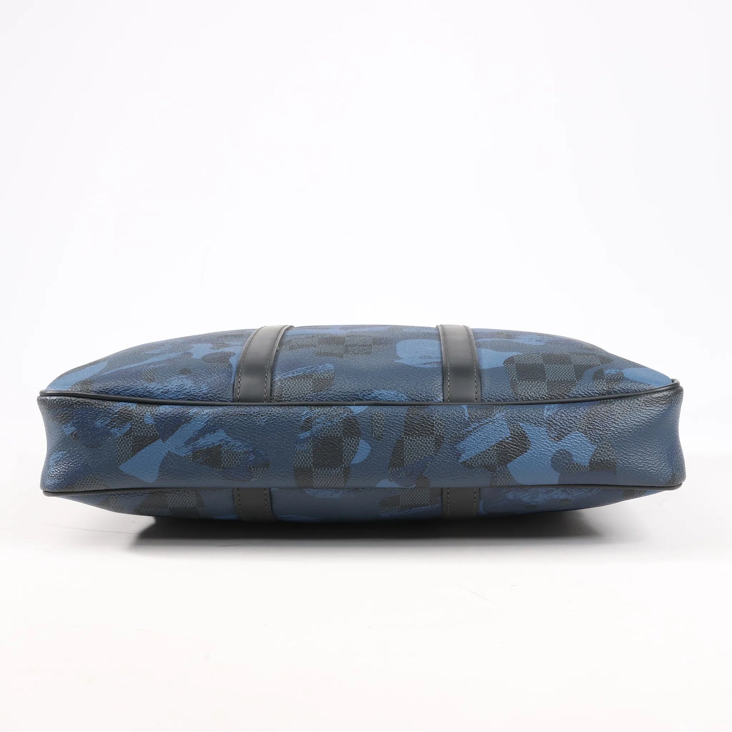 Louis Vuitton Cobalt Camouflage Porte Documents Voyages PM Handtasche in Marineblau x Schwarz N41507